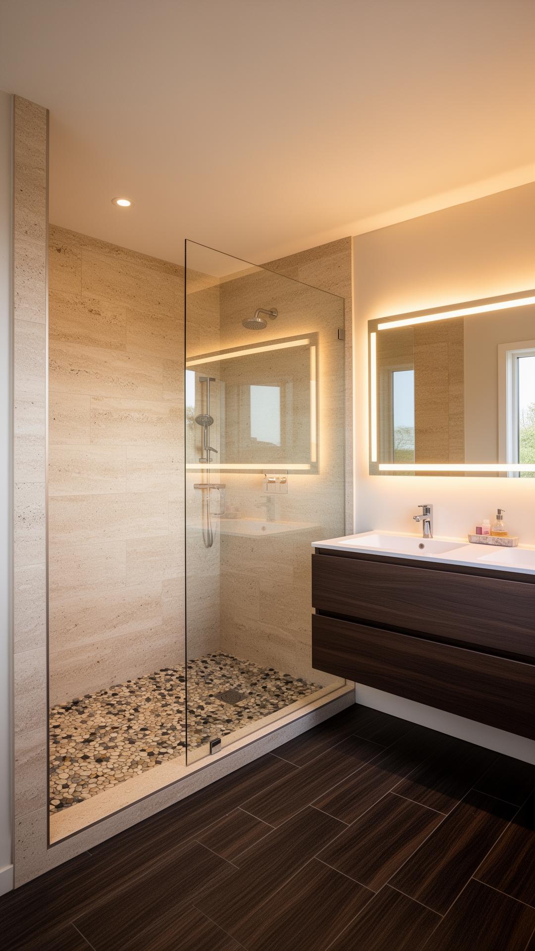 Rénovation salle de bain douche à l'italienne